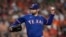 El abridor de los Texas Rangers, Jordan Montgomery, lanza durante la primera entrada del Juego 1 de la Serie de Campeonato de la Liga Americana contra los Astros de Houston, el domingo 15 de octubre de 2023 en Houston. (Foto AP/David J. Phillip)