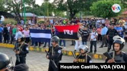 El partido político del presidente Daniel Ortega está en el poder en Nicaragua desde 2007. (Foto Houston Castillo, VOA)
