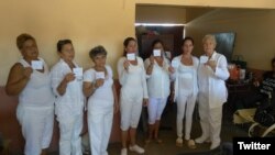 Damas de Blanco en la ciudad de Matanzas.